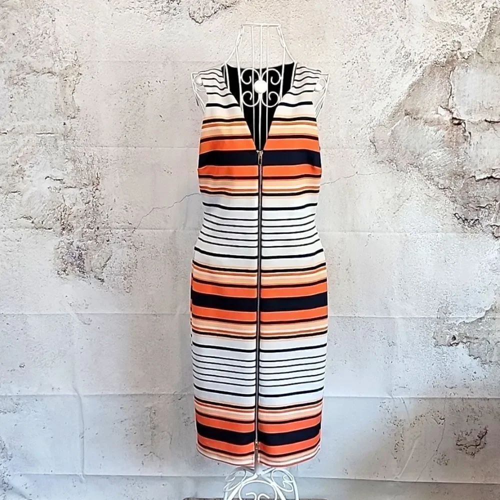 Enfocus Studio striped sheath dress Women's Size 8